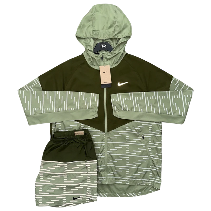 (New) Khaki Nike Therma-Fit Reflective Set